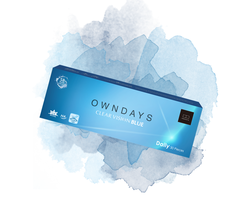 OWNDAYS CLEAR VISION BLUE DAILY package