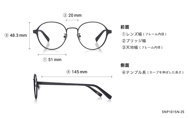 Eyeglasses OWNDAYS SNAP SNP1015N-2S  マットブラック