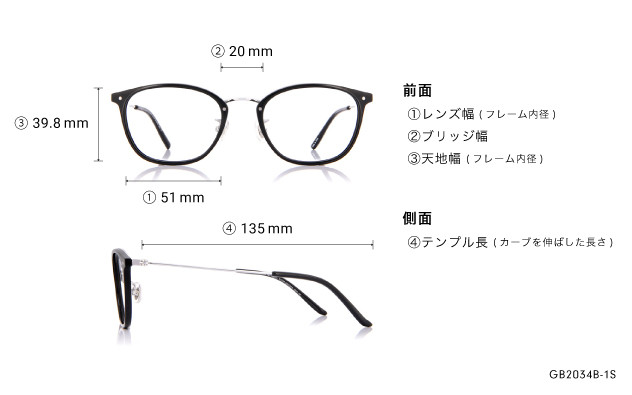 Eyeglasses Graph Belle GB2034B-1S  ブラック