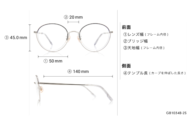 Eyeglasses Graph Belle GB1034B-2S  ブラック