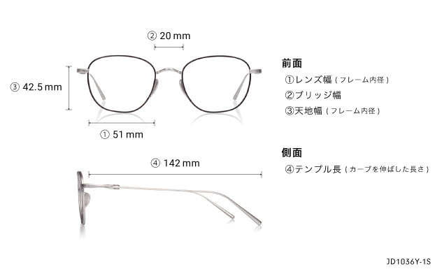 Eyeglasses John Dillinger JD1036Y-1S  ブラック