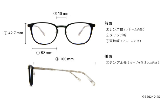 Eyeglasses Graph Belle GB2024D-9S  ブラック