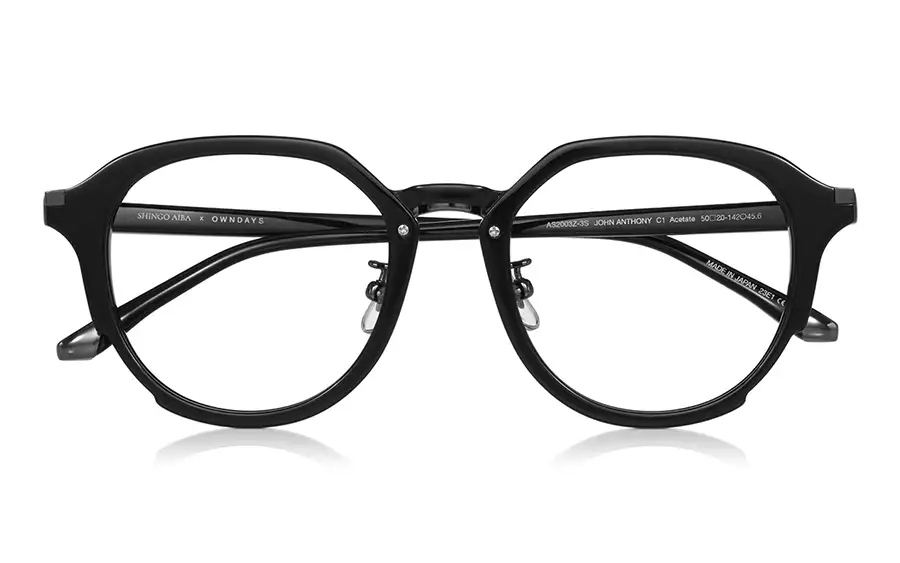 Eyeglasses SHINGO AIBA × OWNDAYS AS2003Z-3S  Black