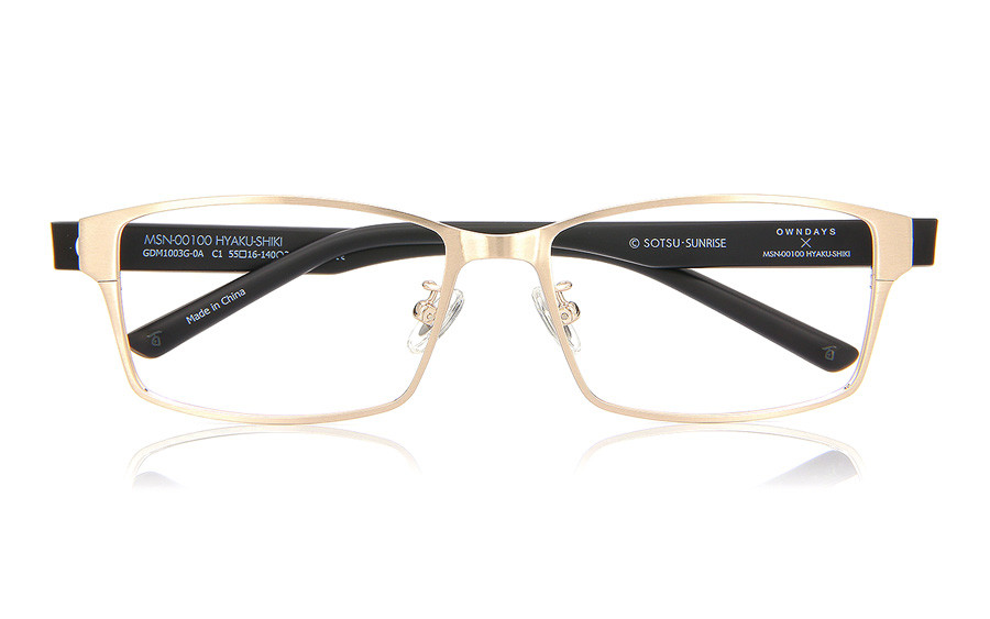 Eyeglasses GUNDAM × OWNDAYS 百式 GDM1003G-0A  Champagne Gold